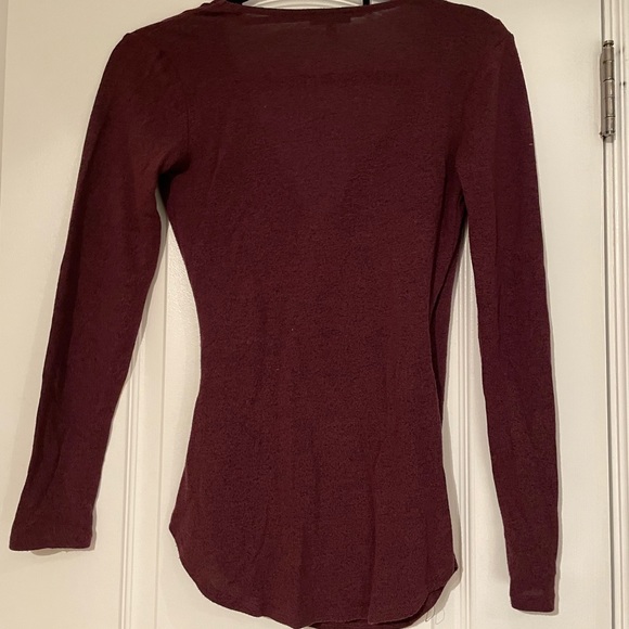 Burgundy long sleeve top from Dynamite - Picture 2 of 3